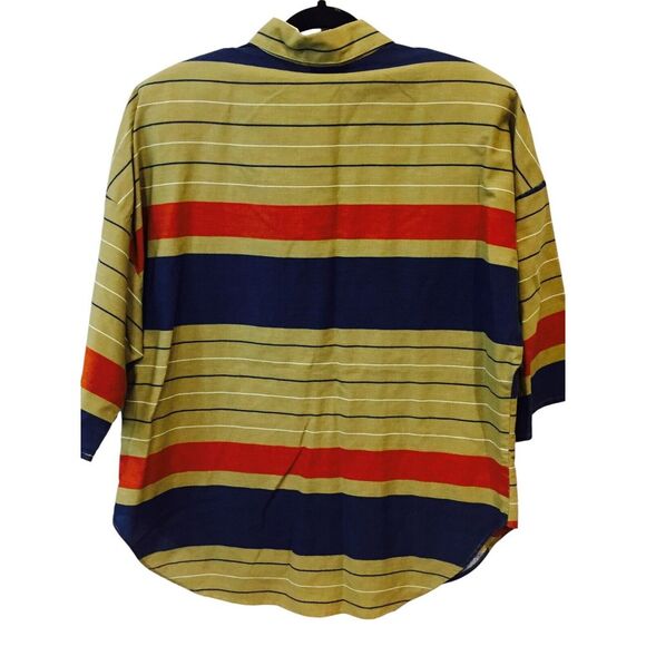 Kiks Top Womens Size 38 Multicolored Striped‎ Dolman Sleeves Retro Vintage - Picture 2 of 6
